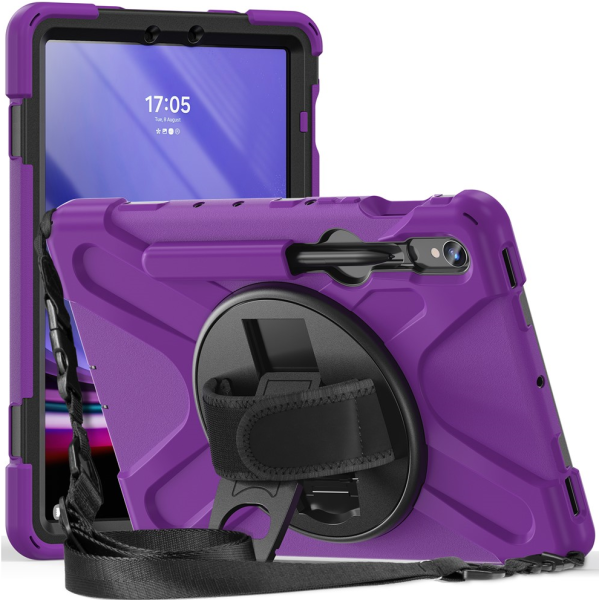 Sustiprintos apsaugos dėklas - violetinis (Galaxy Tab S7 11" / S8 11" / S9 11" / S9 FE 5G / S10 FE / S10 Lite)