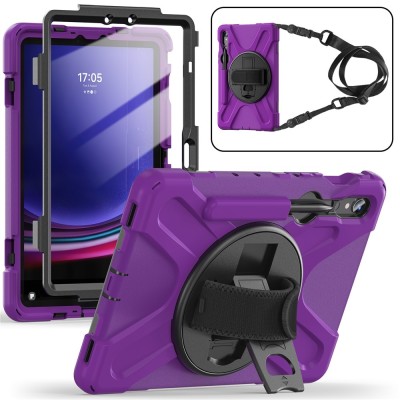 Sustiprintos apsaugos dėklas - violetinis (Galaxy Tab S7 11" / S8 11" / S9 11" / S9 FE 5G / S10 FE / S10 Lite)