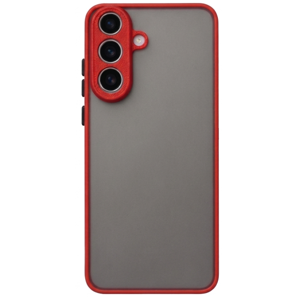 „Mofan“ skaidrus kieto silikono (TPU) dėklas - raudonas (Galaxy S26)
