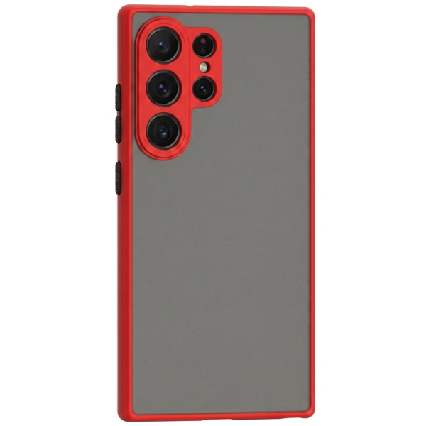 "Mofan" Clear Hard Silicone (TPU) Case - red (Galaxy S26 Ultra)