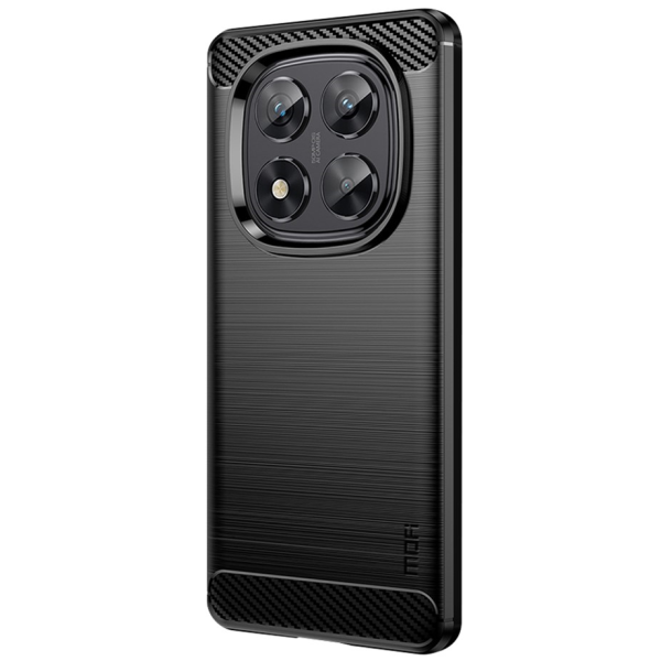 „Mofi“ Carbon cieta silikona (TPU) apvalks - melns (Redmi Note 14 Pro 5G)