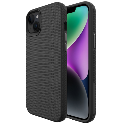„TUTU“ Shockproof kieto silikono  dėklas - juodas (iPhone 15)