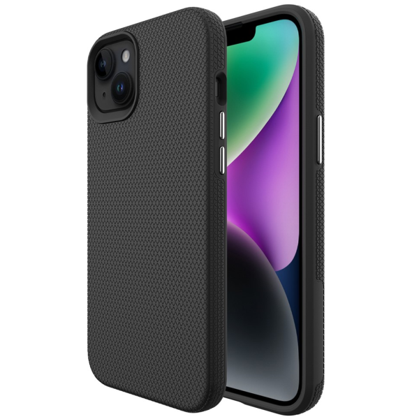 „TUKU“ Shockproof kieto silikono  dėklas - juodas (iPhone 15)
