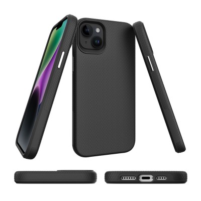 „TUTU“ Shockproof hard silicone case - black (iPhone 15)