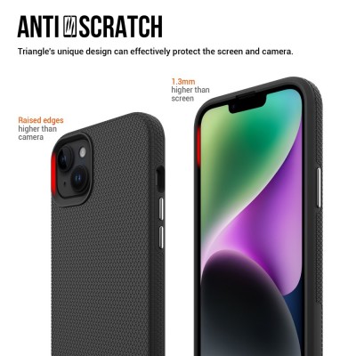„TUKU“ Shockproof kieto silikono  dėklas - juodas (iPhone 15)