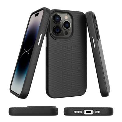 „TUKU“ Shockproof kieto silikono  dėklas - juodas (iPhone 15 Pro Max)