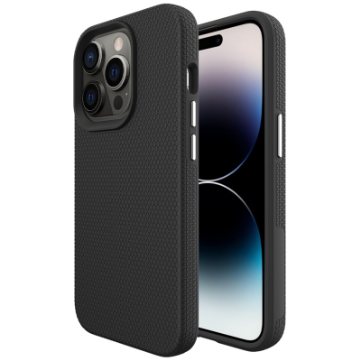 „TUKU“ Shockproof hard silicone case - black (iPhone 15 Pro)