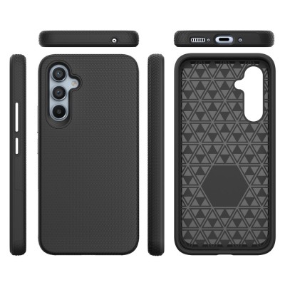 „TUTU“ Shockproof kieto silikono  dėklas - juodas (Galaxy A54)