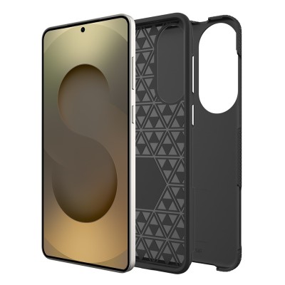 „TUKU“ Shockproof kieto silikono  dėklas - juodas (Galaxy S25 Edge)