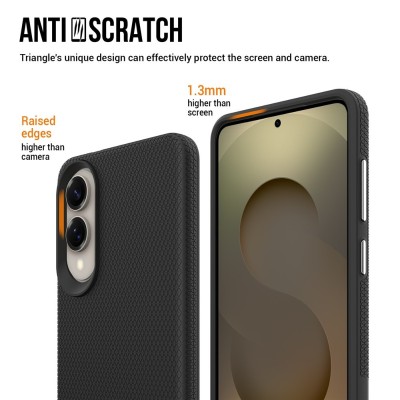 „TUKU“ Shockproof kieto silikono  dėklas - juodas (Galaxy S25 Edge)