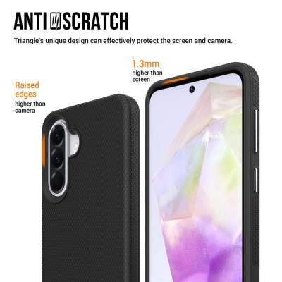 „TUTU“ Shockproof ciets silikona korpuss - melns (Galaxy A57)