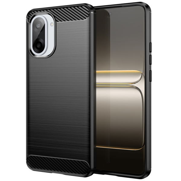 "AILES" Carbon hard silicone (TPU) case - black (OnePlus Nord CE5 / Ace 5 Racing)