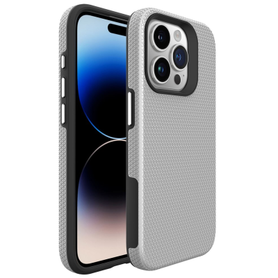 „TUKU“ Shockproof kõva silikoonümbris - hõbedane (iPhone 16 Pro Max)