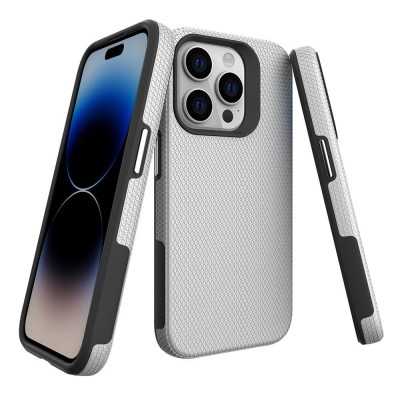 „TUKU“ Shockproof kieto silikono  dėklas - sidabrinis (iPhone 16 Pro Max)