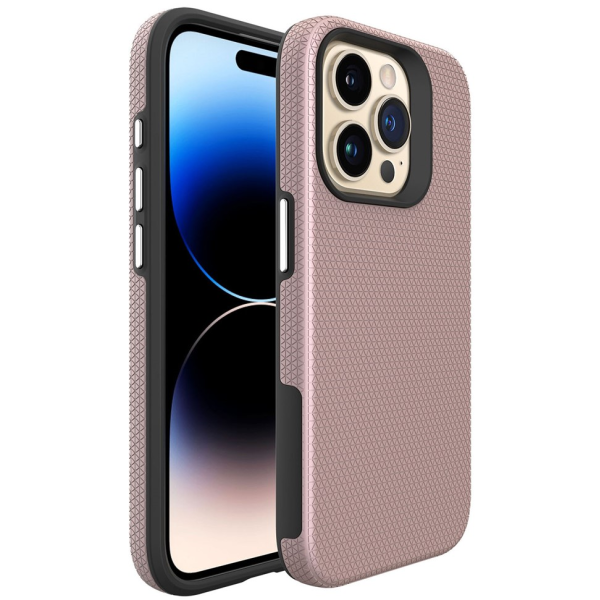 „TUKU“ Shockproof kieto silikono  dėklas - rožinis (iPhone 16 Pro Max)