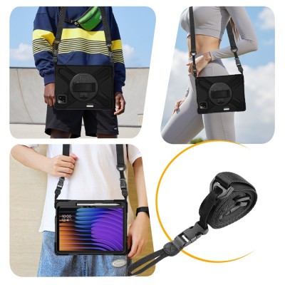 Sustiprintos apsaugos (360°) dėklas - juodas (Xiaomi Pad 7 / Pad 7 Pro / Pad 8 / Pad 8 Pro)