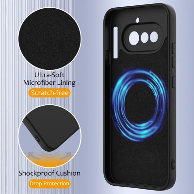 „Shell“ MagSafe kieto silikono (TPU) dėklas - juodas (Nothing Phone 4a)