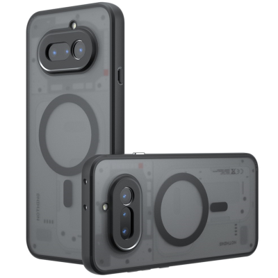 „Mofan“ MagSafe matinis kieto silikono (TPU) dėklas - juodas (Nothing Phone 4a)