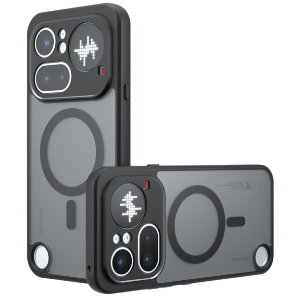 „Mofan“ MagSafe matinis kieto silikono (TPU) dėklas - juodas (Nothing Phone 4a Pro)