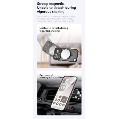 "Mofan" MagSafe matēts cieta silikona (TPU) apvalks - melns (Nothing Phone 4a Pro)