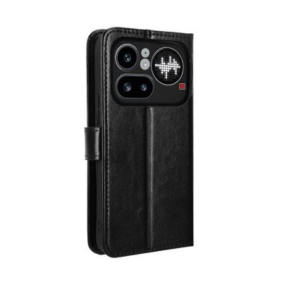 „Binfen“ atverčiamas dėklas, knygutė - juodas (Nothing Phone 4a Pro)