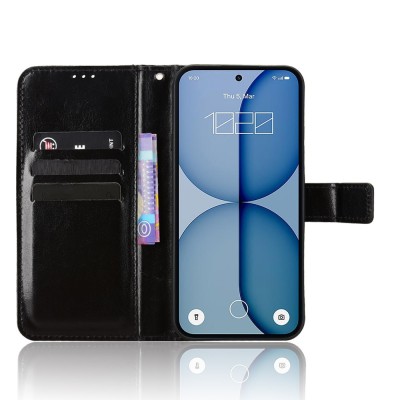 "Binfen" atvēramais maciņš - melns (Nothing Phone 4a)