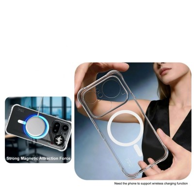 "IMAK" Candy MagSafe cieta silikona (TPU) apvalks - dzidrs (Nothing Phone 4a Pro)