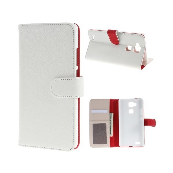 „Litchi“ atvēramais maciņš - balts (Ascend Mate 7)