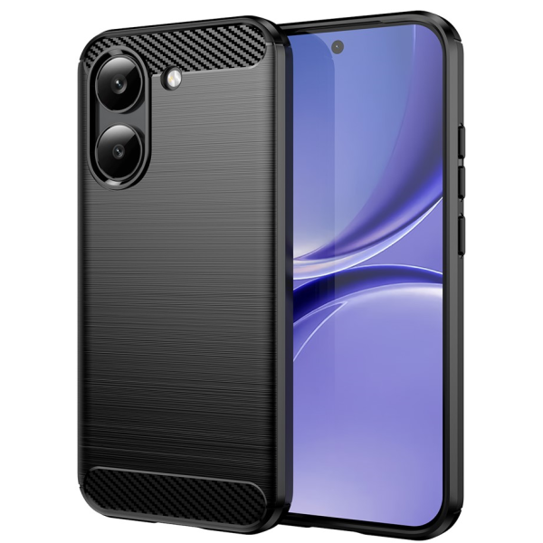 „AILES“ Carbon kieto silikono (TPU) dėklas - juodas (Poco X8 Pro / Redmi Turbo 5)