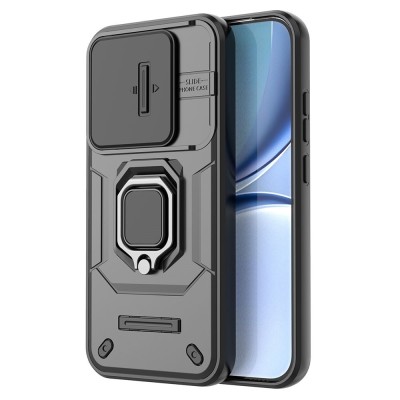 „Mozhi“ Kickstand sustiprintos apsaugos dėklas - juodas (Poco X8 Pro / Redmi Turbo 5)