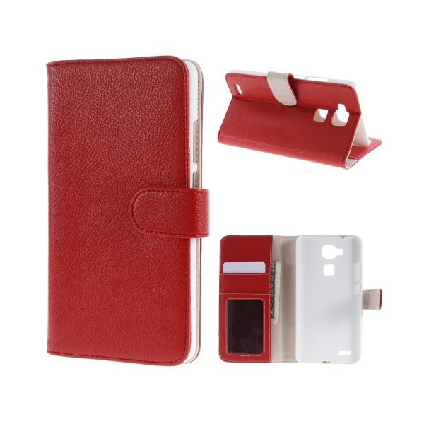 „Litchi“ atvēramais maciņš - sarkans (Ascend Mate 7)