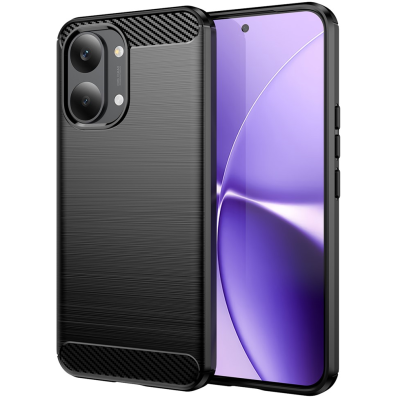 "AILES" Carbon hard silicone (TPU) case - black (Poco X8 Pro Max / Redmi Turbo 5 Max)