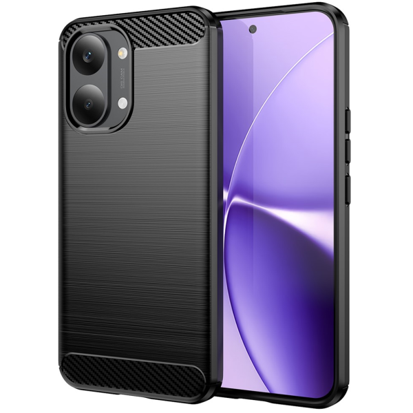 "AILES" Carbon hard silicone (TPU) case - black (Poco X8 Pro Max / Redmi Turbo 5 Max)