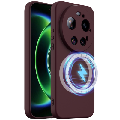 "Shell" MagSafe Kõva silikoon (TPU) ümbris - burgundia (Xiaomi 17 Ultra)