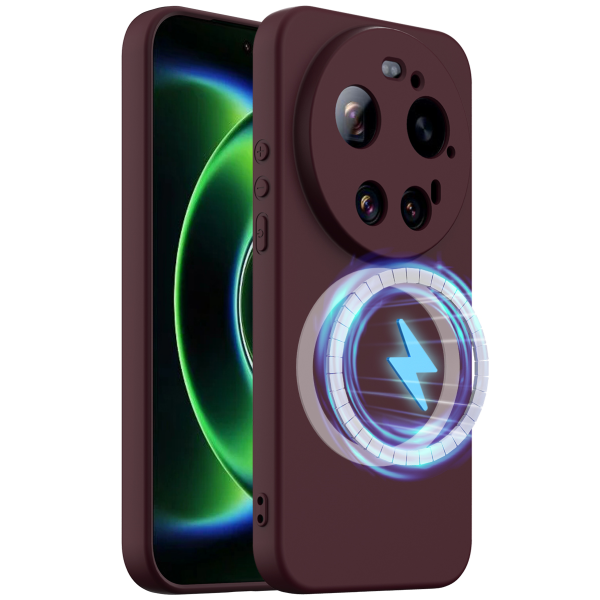 "Shell" MagSafe Kõva silikoon (TPU) ümbris - burgundia (Xiaomi 17 Ultra)