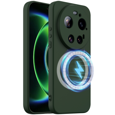 „Shell“ MagSafe kieto silikono (TPU) dėklas - tamsiai žalias (Xiaomi 17 Ultra)