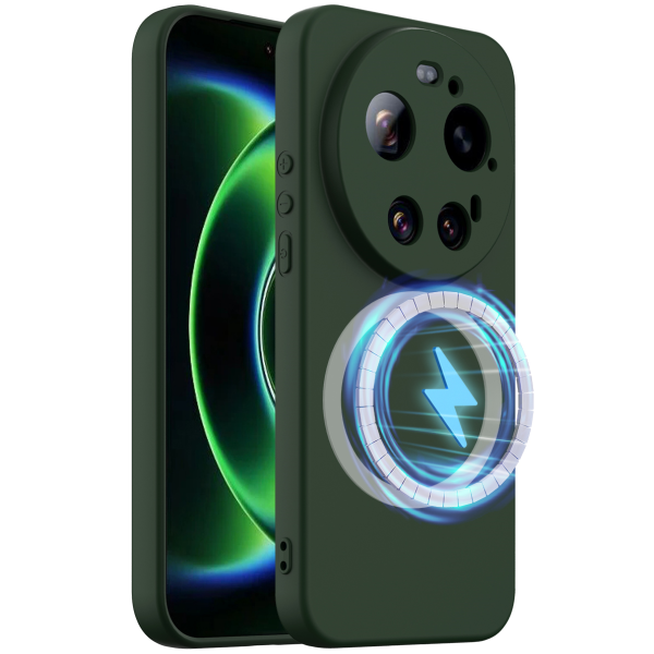 „Shell“ MagSafe kieto silikono (TPU) dėklas - tamsiai žalias (Xiaomi 17 Ultra)