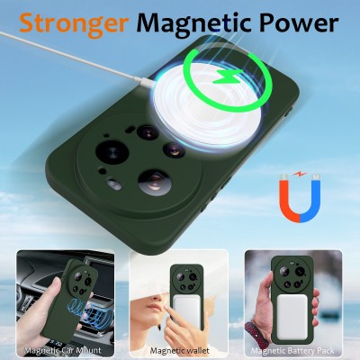 „Shell“ MagSafe kieto silikono (TPU) dėklas - tamsiai žalias (Xiaomi 17 Ultra)