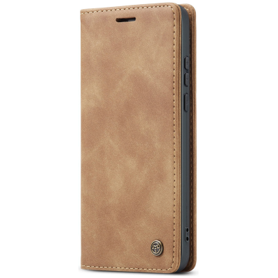 „CaseMe“ Retro solidus atverčiamas dėklas - šviesiai rudas (Xiaomi 17 Ultra)