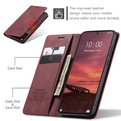 "CaseMe" Retro tahke kaaned - burgundia (Xiaomi 17 Ultra)