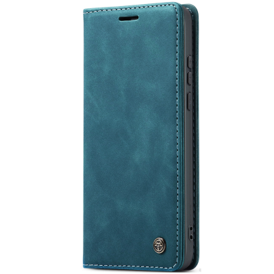 "CaseMe" Retro solīds atvēramais ādas maciņš - zaļš (Xiaomi 17 Ultra)