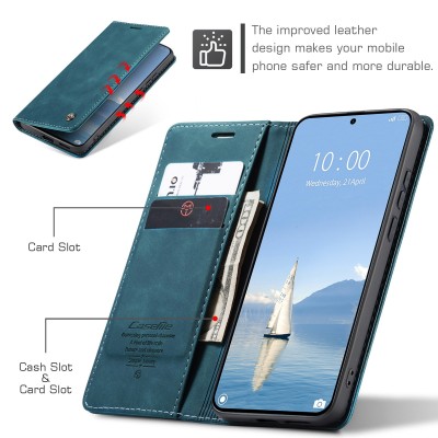 „CaseMe“ Retro Solid Flip Case - Green (Xiaomi 17 Ultra)