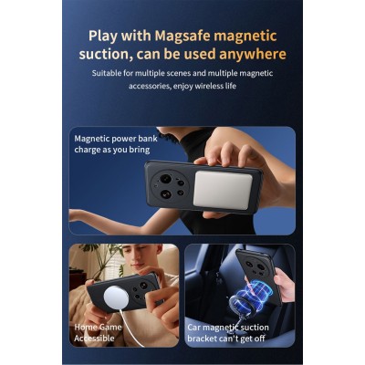 Leather MagSafe kieto silikono (TPU) dėklas - juodas (Xiaomi 17 Ultra)