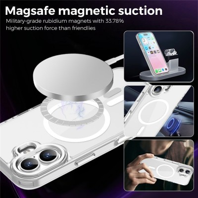 „Tubi“ MagSafe kieto silikono (TPU) dėklas - skaidrus (iPhone 17)