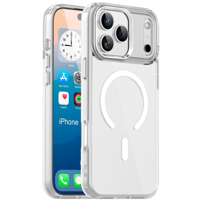 "Tubi" MagSafe cietā silikona (TPU) apvalks - dzidrs (iPhone 17 Pro Max)