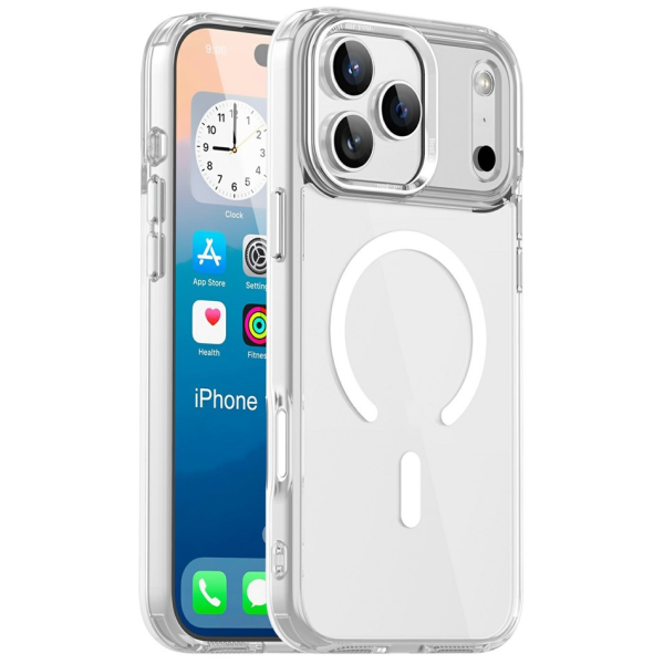 "Tubi" MagSafe cietā silikona (TPU) apvalks - dzidrs (iPhone 17 Pro Max)