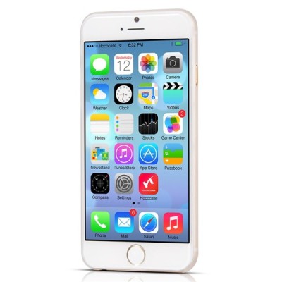 Hoco Thin Apple iPhone 6 (6s) balts dzidrs plastmāsas plāns apvalks / Vacins.lv