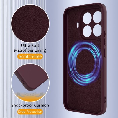 "Shell" MagSafe cieta silikona (TPU) apvalks - bordo (Xiaomi 15T Pro)