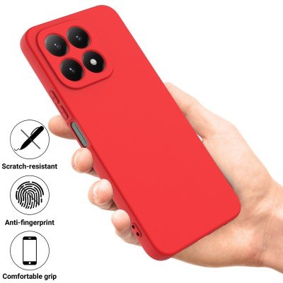 "Shell" hard silicone (TPU) case - red (Xiaomi 15T)