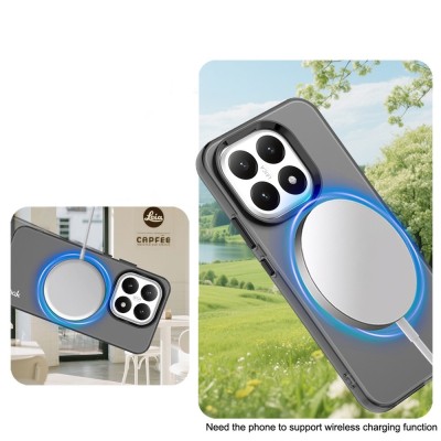 „IMAK“ Candy MagSafe matinis kieto silikono (TPU) dėklas - juodas (Xiaomi 15T)